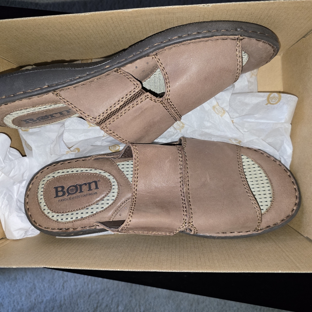 Born Brown Leather Sandals